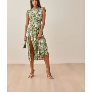 Reformation Gavin Floral Back Cutout Dress